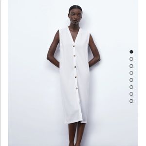 NWT Zara Buttoned Vest Dress